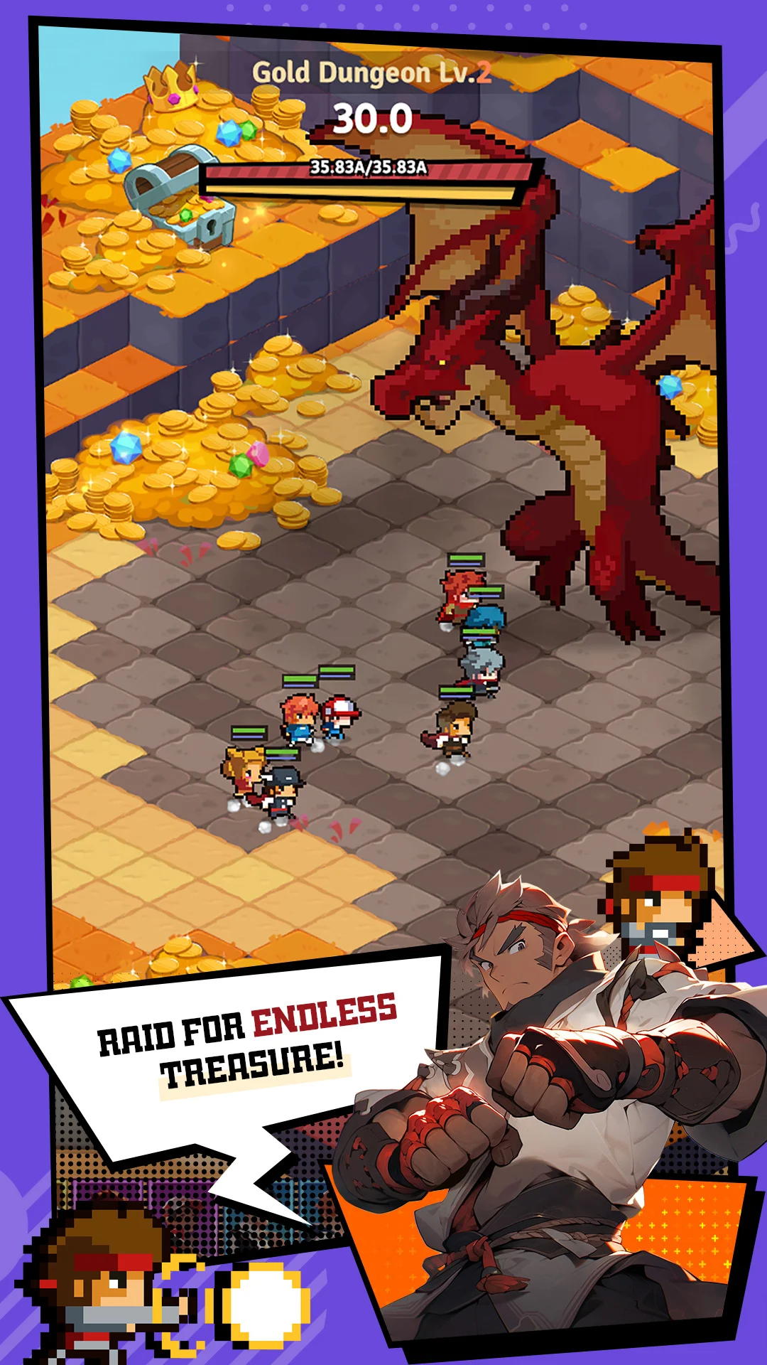 Rumble Squad: Idle Pixel RPG screenshot