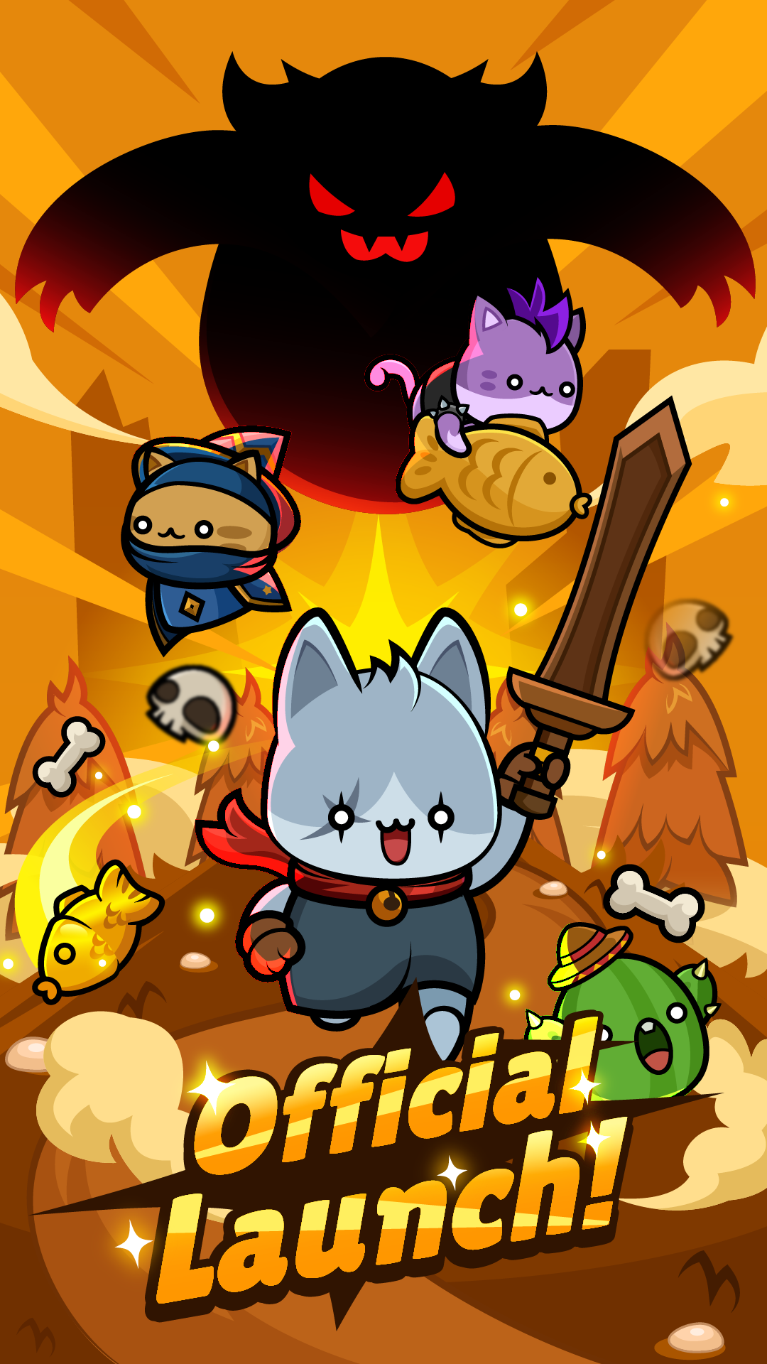 Meow Knights : Idle RPG screenshot