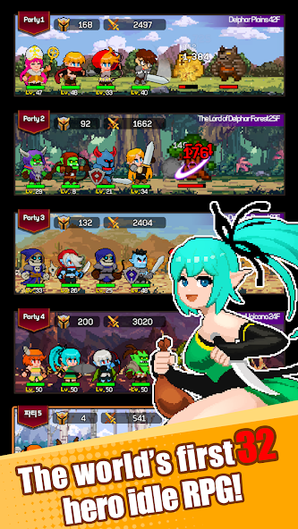 32 Heroes : 8 Party Idle screenshot