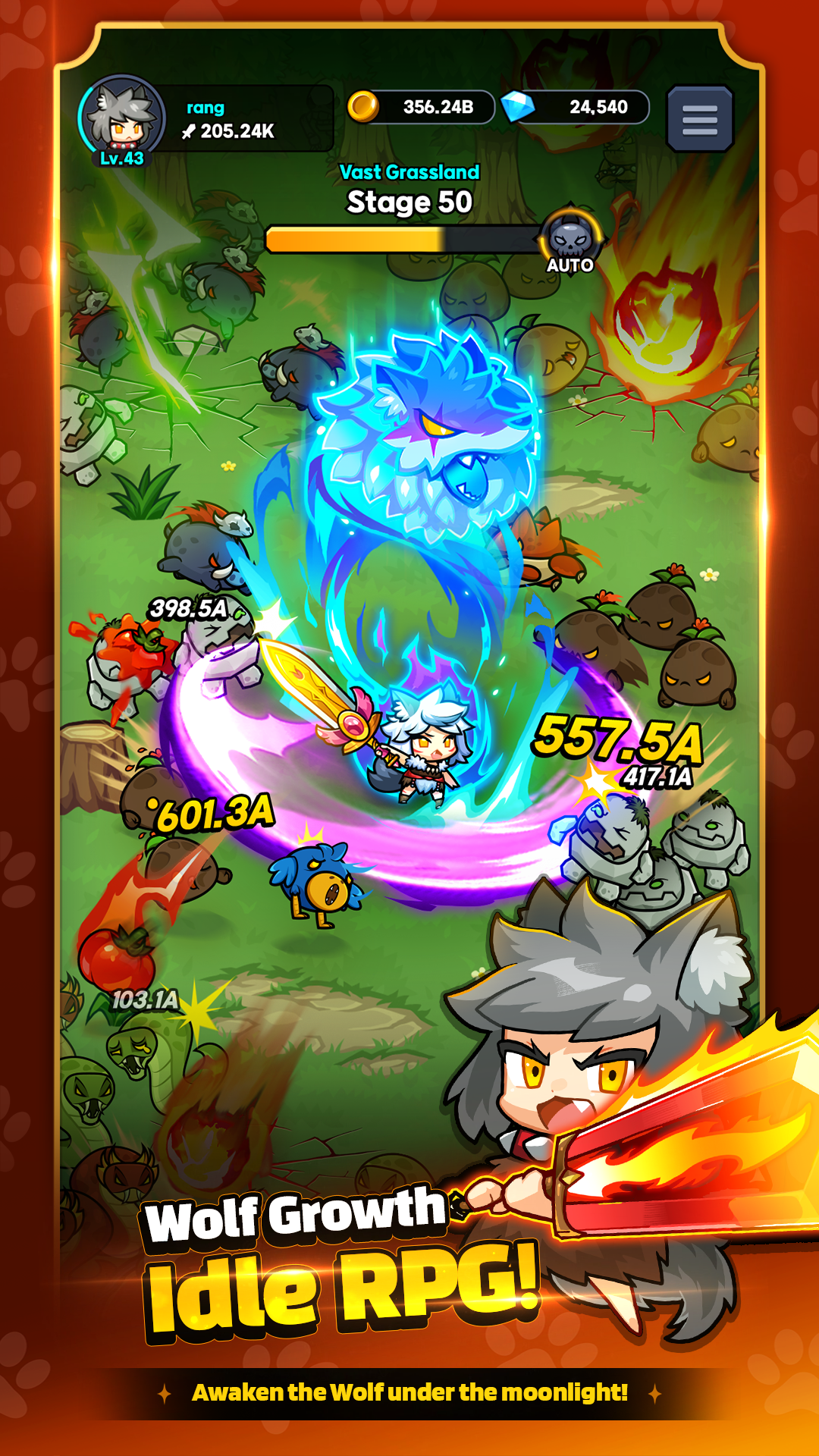 Go Go Wolf! - Idle RPG screenshot