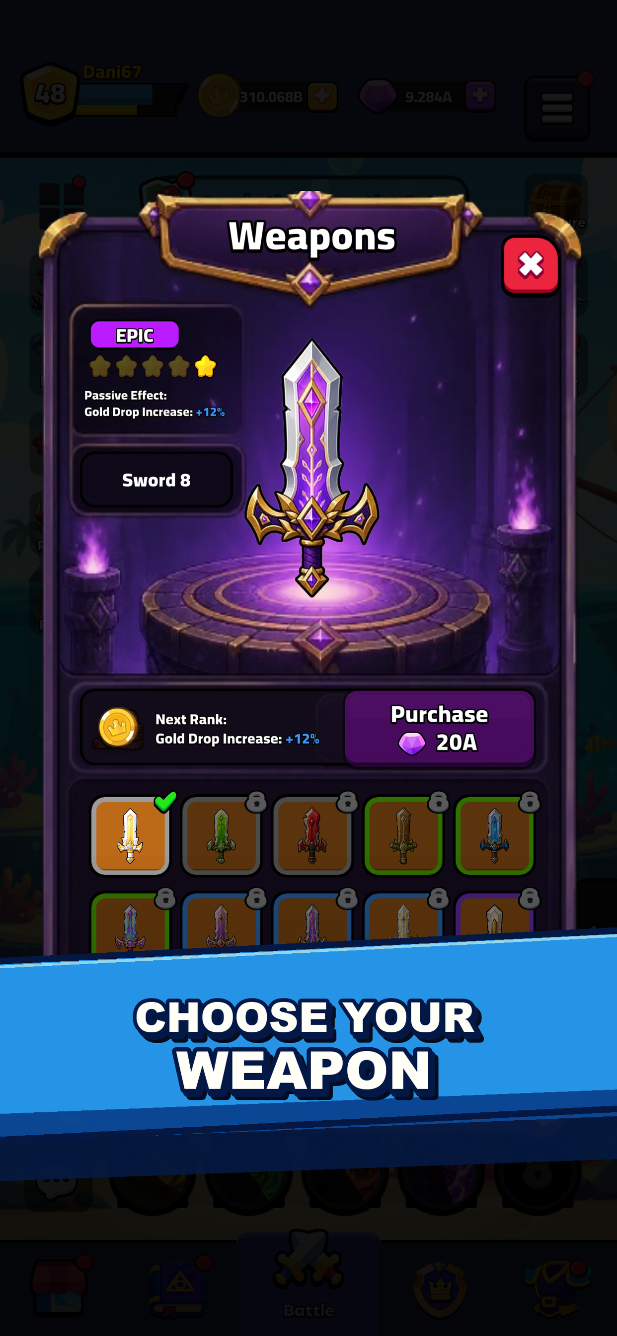 Swordero Idle RPG screenshot