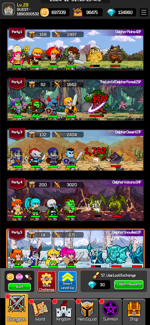32 Heroes : 8 Party Idle screenshot