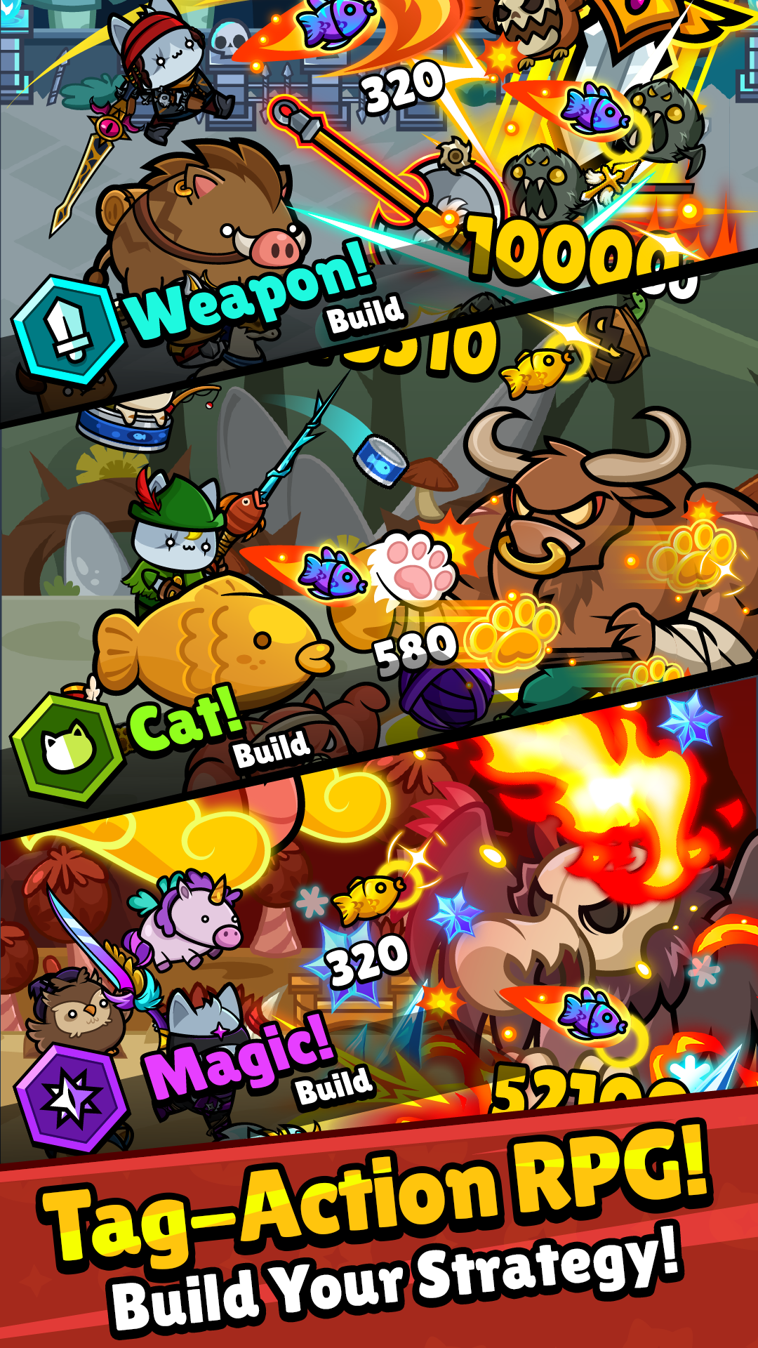 Meow Knights : Idle RPG screenshot