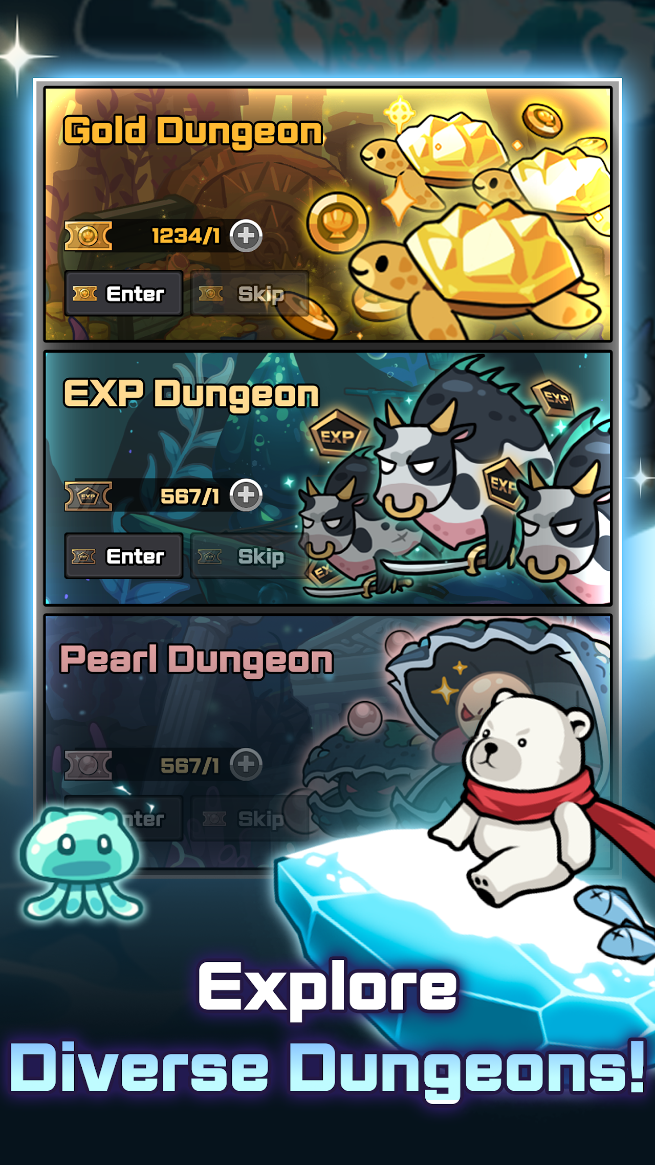 Raising Poseidon: Idle RPG screenshot